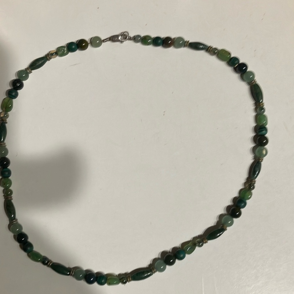 Bloodstone gemstone necklace